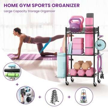 VOPEAK Yoga Mat Storage Rack - Efficient Organizer for Home Gym and Fitness Gear