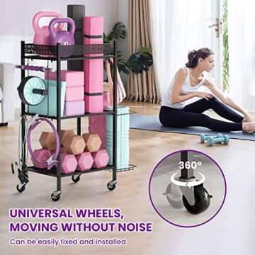 Yoga Mat Storage Rack for Home Gym | VOPEAK Fitness Organizer