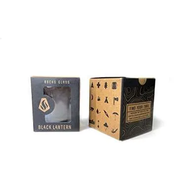 Black Lantern Nature-Themed Whiskey Glass Set - Set of 2