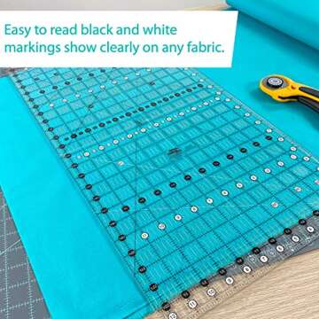 Creative Grids 12-1/2in x 24-1/2in Quilt Ruler - Non-Slip
