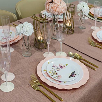 Elegant Plastic Plates for Parties - 10 PC Set