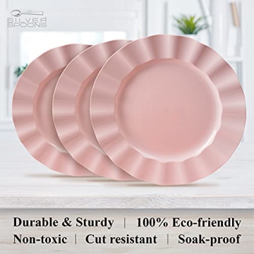 Elegant Plastic Plates for Parties - 10 PC Set