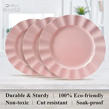 Elegant Plastic Plates for Parties - 10 PC Set