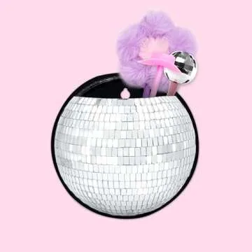 NPW Plant Life Magnetic Disco Ball Planter for Fridge, Plants Magnets for Refrigerator, Retro Indoor...