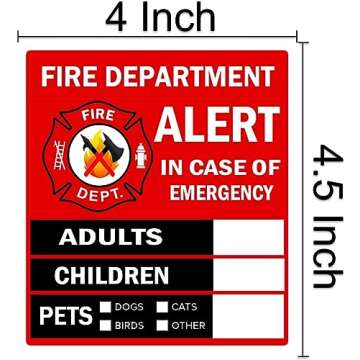 Emergency Alert People and Pet Finder Sticker/Decal - Safety for Pets and Family Rescue 8 Pack