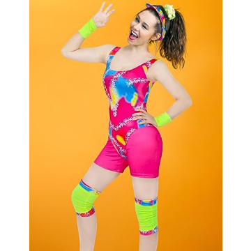 Angelaicos 80s Workout Costume Set for Women Sportswear