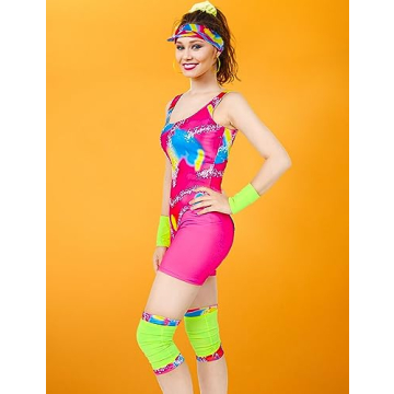 Angelaicos 80s Workout Costume Set for Women Sportswear