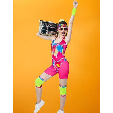 Angelaicos 80s Workout Costume Set for Women Sportswear