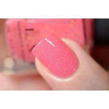 ILNP Paper Heart - Brink Pink Holographic Nail Polish