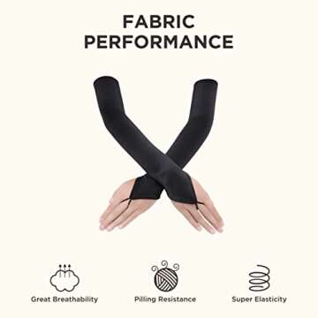 BABEYOND Long Opera Party 20s Satin Gloves Stretchy Adult Size Elbow Length