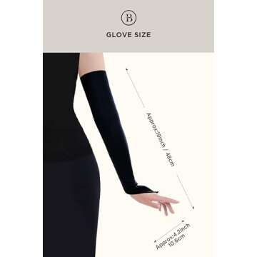 BABEYOND Long Opera Party 20s Satin Gloves Stretchy Adult Size Elbow Length