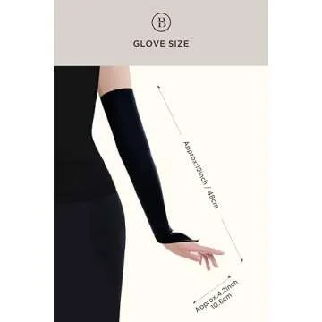 BABEYOND Long Opera Party 20s Satin Gloves Stretchy Adult Size Elbow Length