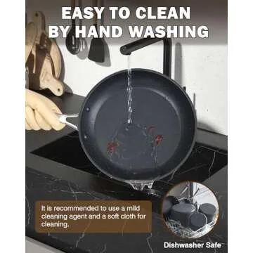 Cooks Standard Frying Omelet Pan Set, 2-Piece Classic Hard Anodized Nonstick 8-Inch/10.5-Inch Saute Skillet Egg Pan, Black