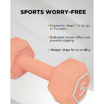 ZTTENLLY Dumbbell Sets - 5/10/15/20/25/36 lb Dumbbells Pair Hand Weights Set of 2 - Easy Grip - Arm ...