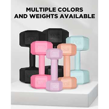 ZTTENLLY Dumbbell Sets - 5/10/15/20/25/36 lb Dumbbells Pair Hand Weights Set of 2 - Easy Grip - Arm Weights for Men and Women, Home Gym Exercise Equipment for Workouts Fitness Strength Training