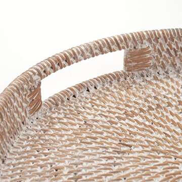 Elegant Round Rattan Serving Tray for Easy Serving Solutions