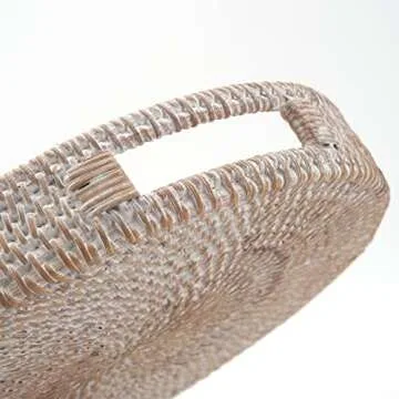 Elegant Round Rattan Serving Tray for Easy Serving Solutions