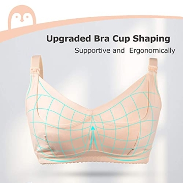 Momcozy Hands Free Pumping Bra Deep V Comfortable Nursing