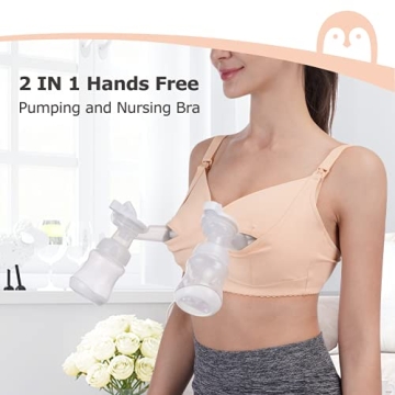 Momcozy Hands Free Pumping Bra Deep V Comfortable Nursing