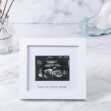 IHEIPYE Baby Sonogram Photo Frame - 1st Ultrasound Picture Frame - Idea Gift for Expecting Parents,B...
