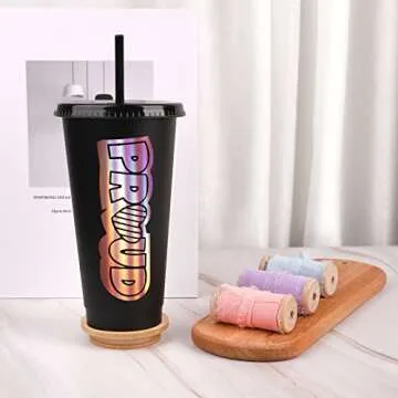 TECKWRAP Glossy Rainbow Holographic Rose Gold Chrome Vinyl 1ftx5ft