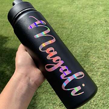 TECKWRAP Glossy Rainbow Holographic Rose Gold Chrome Vinyl 1ftx5ft