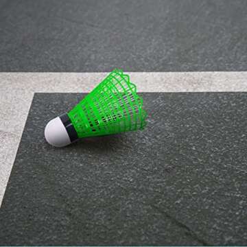 Vibrant 10-Count Neon Plastic Shuttlecocks for Badminton Fun