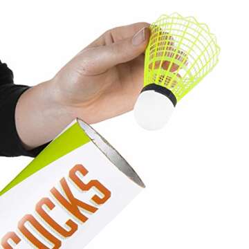 Vibrant 10-Count Neon Plastic Shuttlecocks for Badminton Fun