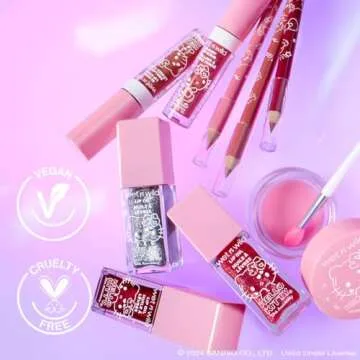 wet n wild Hello Kitty Glitter Lip Oil, New 10 Oil Infused Formula, Warm Apple Pie Lightly Scented, Sparkly Bold Colors, Cruelty-Free & Vegan - Diamond Bow