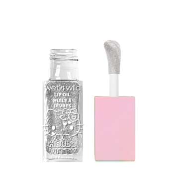 wet n wild Hello Kitty Glitter Lip Oil, New 10 Oil Infused Formula, Warm Apple Pie Lightly Scented, Sparkly Bold Colors, Cruelty-Free & Vegan - Diamond Bow