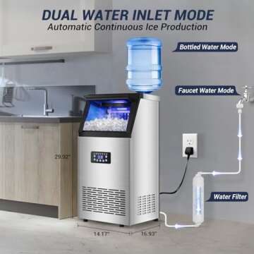 120 lbs Ice Maker for Home Bar Commercial Use