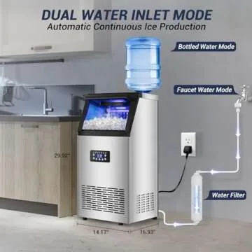 120 lbs Ice Maker for Home Bar Commercial Use