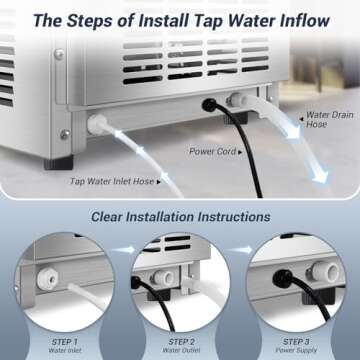 120 lbs Ice Maker for Home Bar Commercial Use