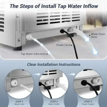 120 lbs Ice Maker for Home Bar Commercial Use