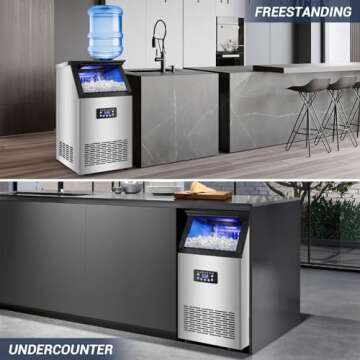 120 lbs Ice Maker for Home Bar Commercial Use