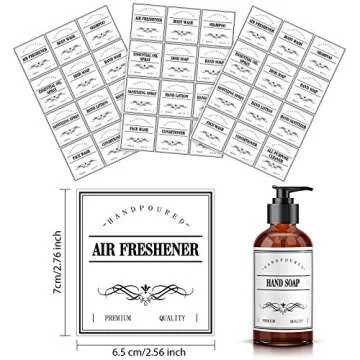 Stylish 36 Waterproof Bathroom Bottle Labels for Home