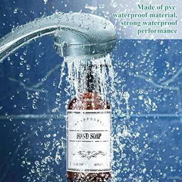 Stylish 36 Waterproof Bathroom Bottle Labels for Home