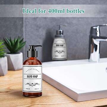 36 Pieces Bathroom Bottle Label Waterproof Bottle Stickers for Containers Organization Shampoo, Hand Soap, Dish Soap Label for Kitchen (White, 2.76 x 2.56 Inch)