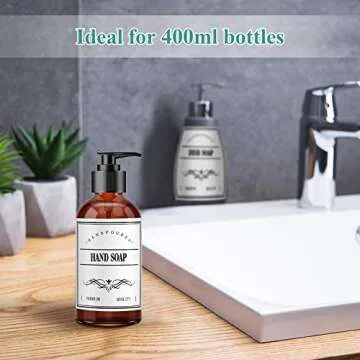 Stylish 36 Waterproof Bathroom Bottle Labels for Home