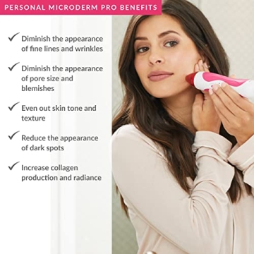 PMD Personal Microderm Pro - At-Home Microdermabrasion Machine with Kit for Face & Body - Exfoliating Crystals and Vacuum Suction for Fresh and Radiant Skin - High & Low Speed Options