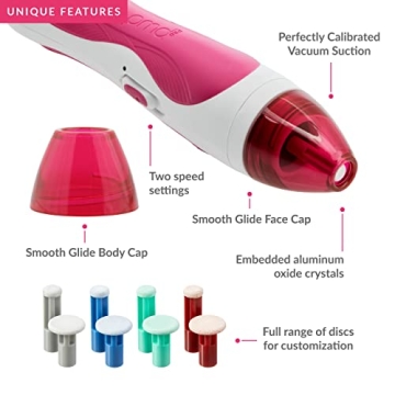 PMD Personal Microderm Pro - At-Home Microdermabrasion Machine with Kit for Face & Body - Exfoliating Crystals and Vacuum Suction for Fresh and Radiant Skin - High & Low Speed Options