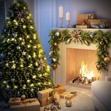 24 PCS Artificial Christmas Pine Needle Branches, Cedar Fake Green Sprigs for Holiday Decor, Wreath Garland and DIY Crafts Faux Christmas Greenery Stems Picks for Indoor Outdoor Seasonal Decorations