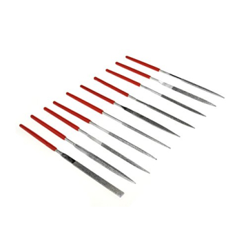 SE 73810DF Mini Diamond Needle File Set - 10 Pieces, Perfect for Precision Crafting