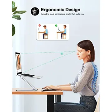 RIWUCT Height Adjustable Laptop Stand for Comfort