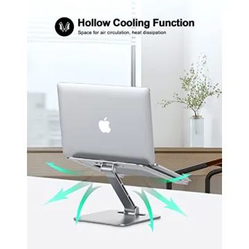 RIWUCT Height Adjustable Laptop Stand for Comfort