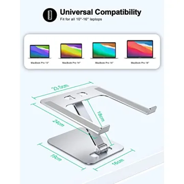 RIWUCT Height Adjustable Laptop Stand for Comfort