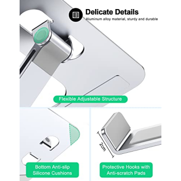 RIWUCT Height Adjustable Laptop Stand for Comfort