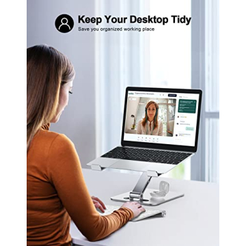RIWUCT Height Adjustable Laptop Stand for Comfort