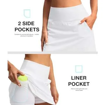 Stylish SANTINY High Waisted Golf Skirt for Women