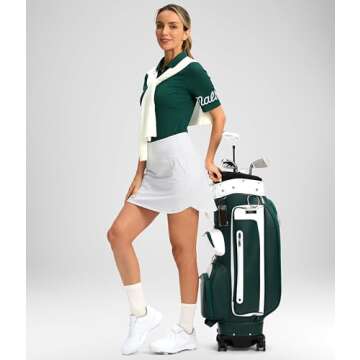 Stylish SANTINY High Waisted Golf Skirt for Women